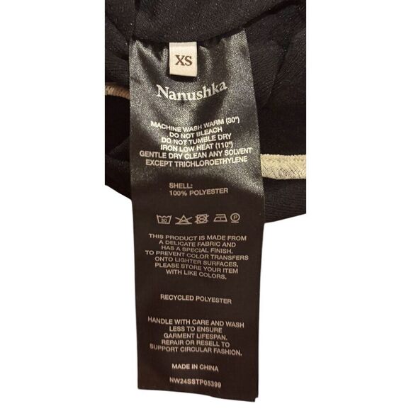 Nanushka ENNA Patchwork Mesh-Jersey Tank Top in Black NWT Size XS - Picture 8 of 9